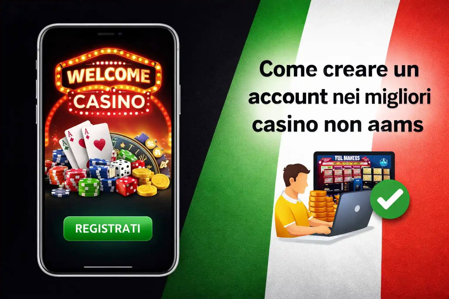 Come creare un account nei migliori casino non aams
